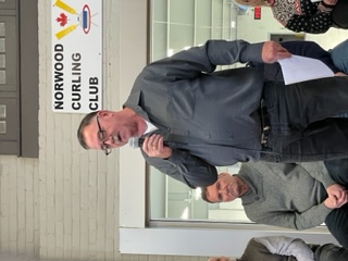 Denton Curry, President of Norwood Curling Club
